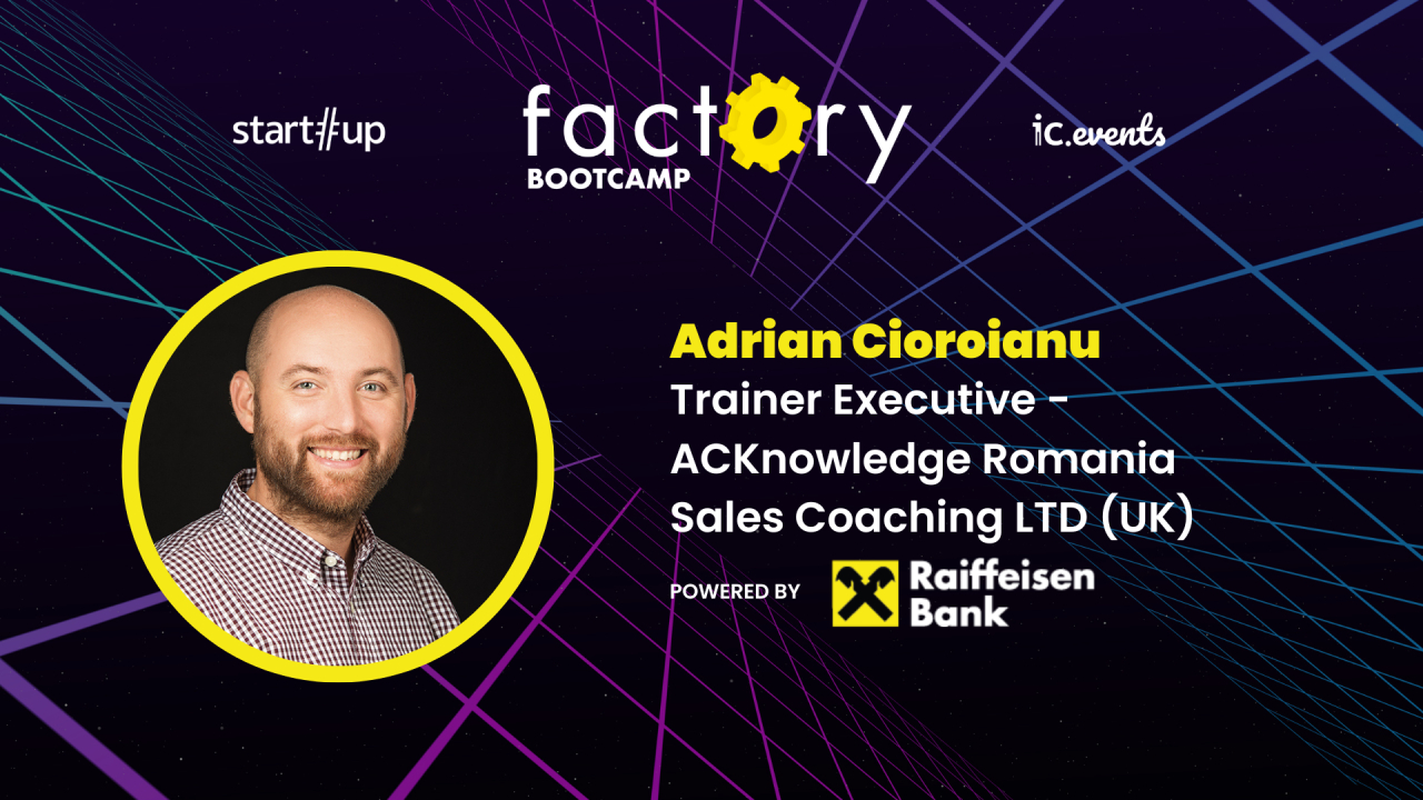 Transformă afacerea ta prin vânzări mai bune la evenimentul Factory Bootcamp