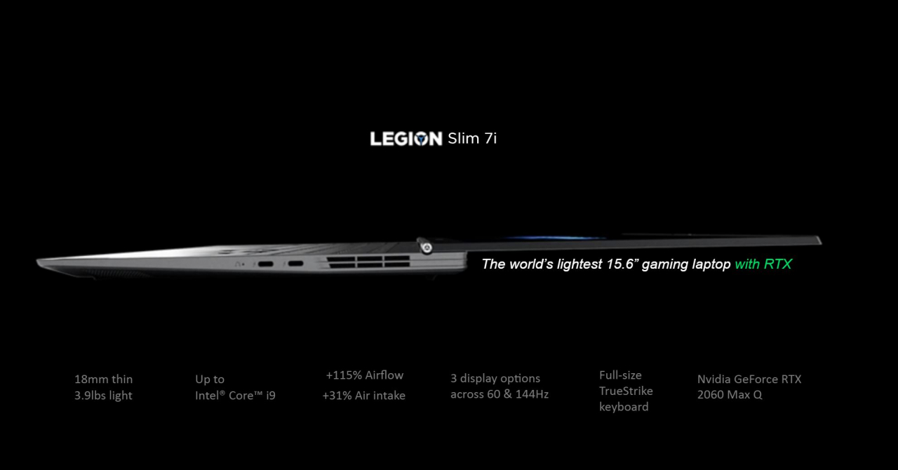 Lenovo Legion Slim 7i e un laptop portabil de gaming care promite multe