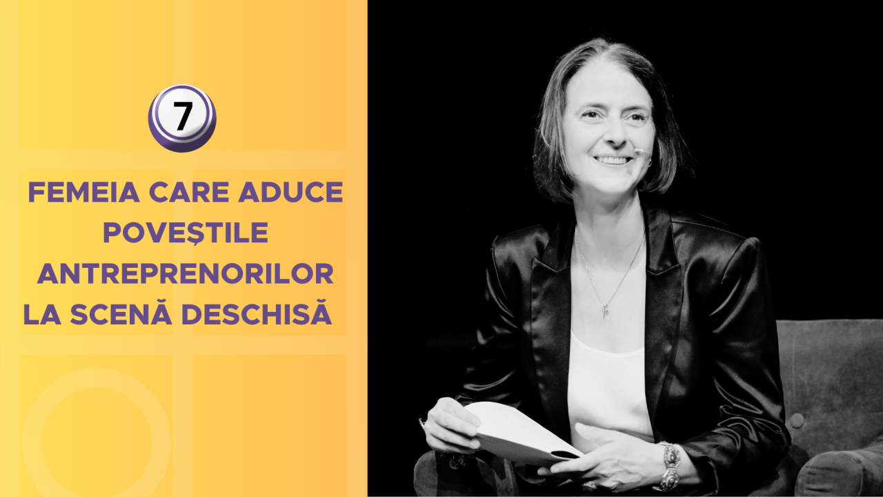 Femeia care aduce poveștile antreprenorilor la scenă deschisă