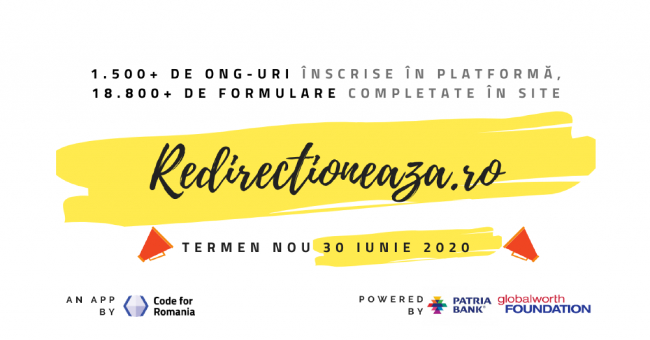 Platforma redirectioneaza.ro, pentru suportul ONG-urilor, 8.500 de contribuții