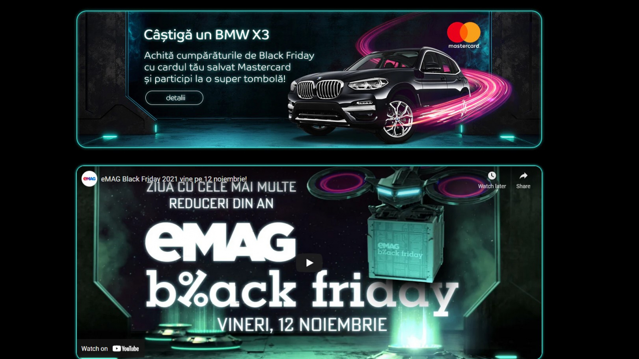 eMAG Black Friday 2021: ofertele anunțate de retailer