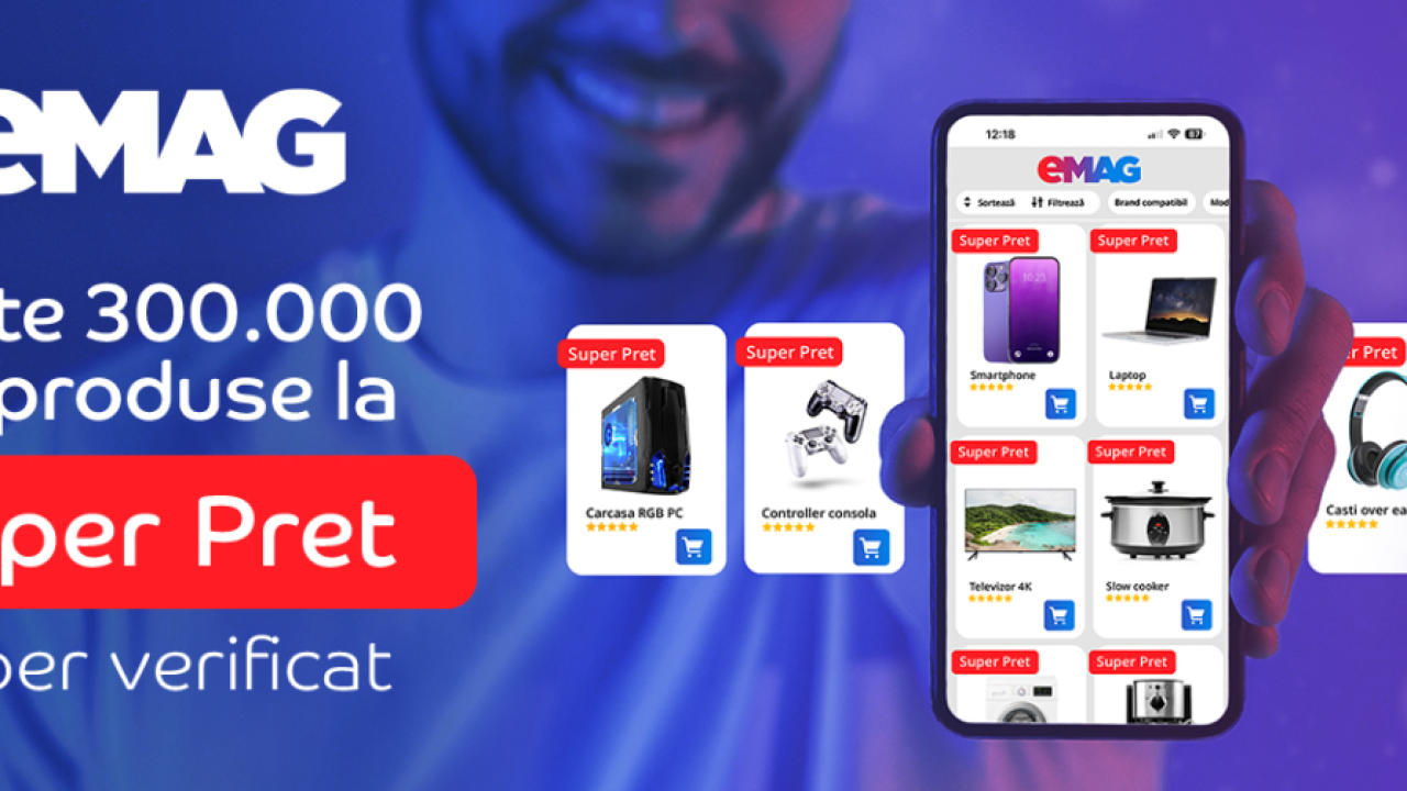 eMAG adaugă o etichetă „anti-inflație” pe 300.000 de produse de pe site