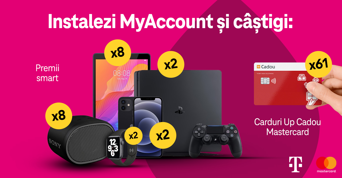 Premii pentru abonații Telekom Romania care folosesc aplicația MyAccount