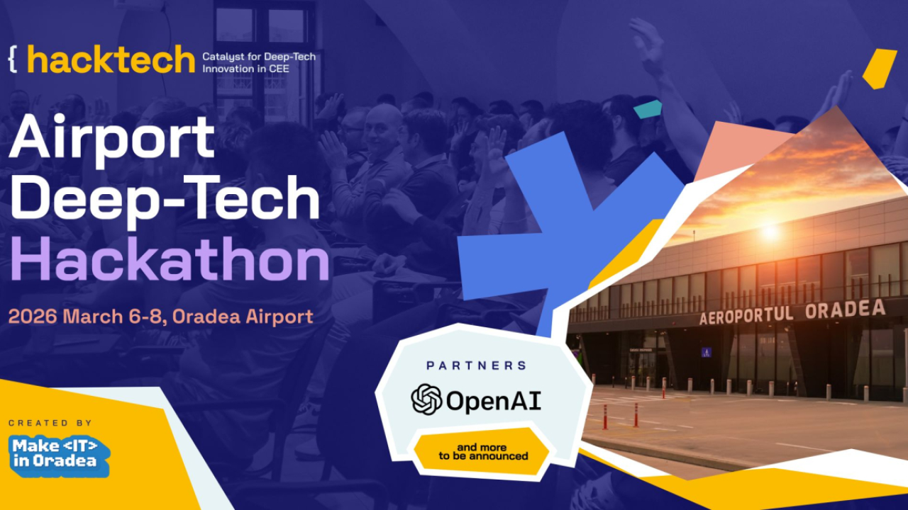 HackTech Airport Chapter organizat de Make IT în Oradea, primul eveniment care are loc într-un aeroport, dedicat specialiștilor din tehnologie