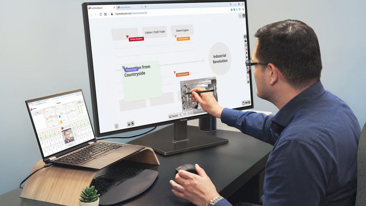Ecranul interactiv ViewSonic pentru spațiile de lucru hibride