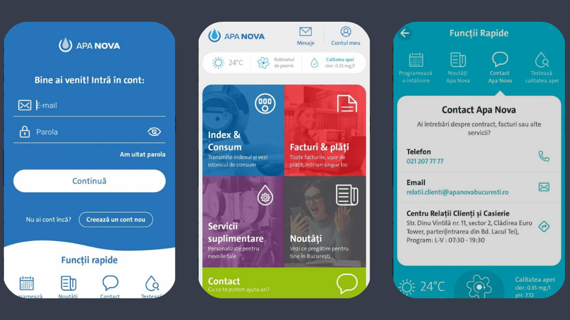Apa Nova și-a lansat aplicație mobilă și o platformă online nouă