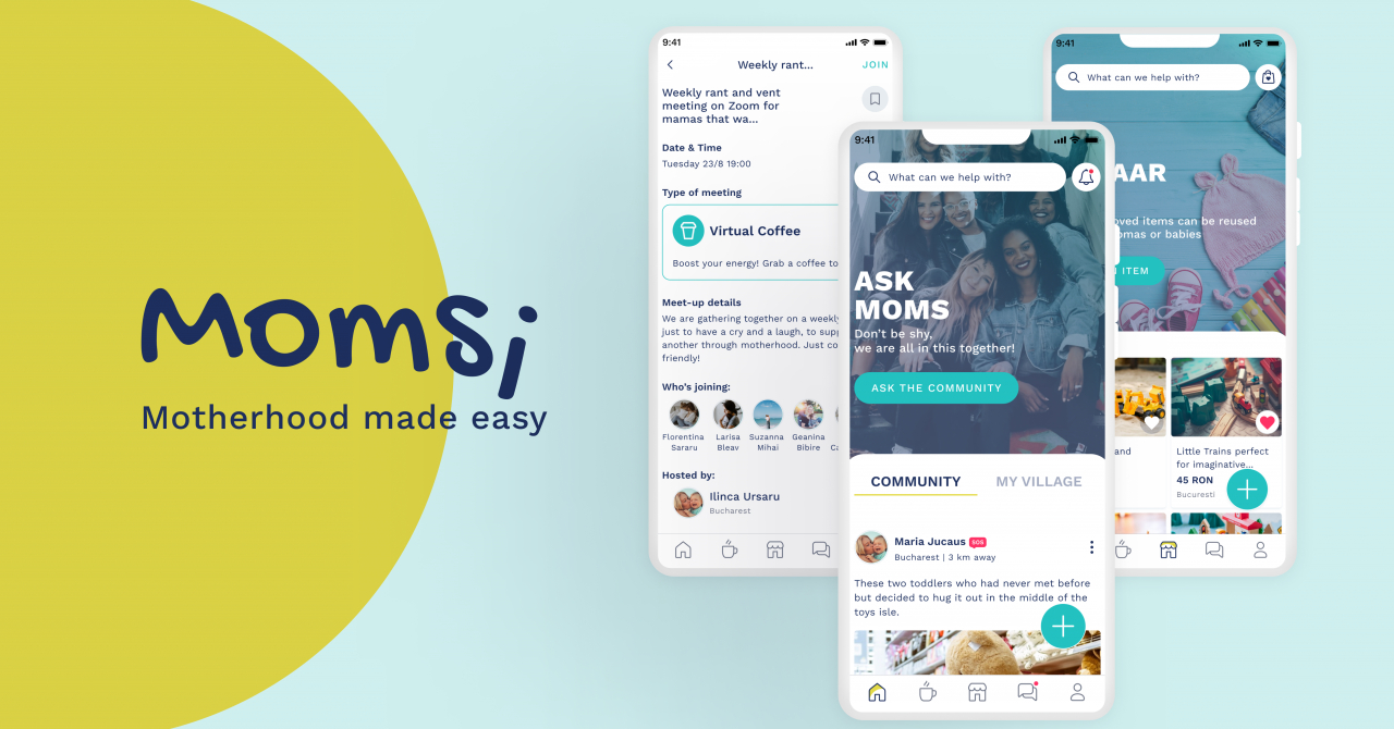 Momsi, aplicație românească dedicată mamelor, lansare în 6 țări