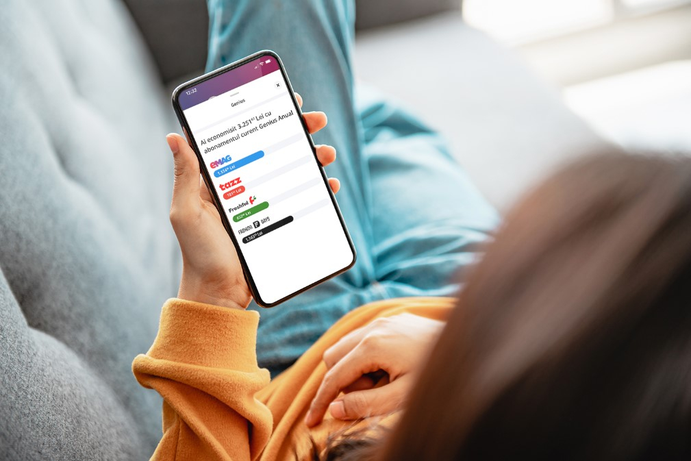 Un utilizator Genius face 15 comenzi pe lună și are economii de 150 de lei lunar