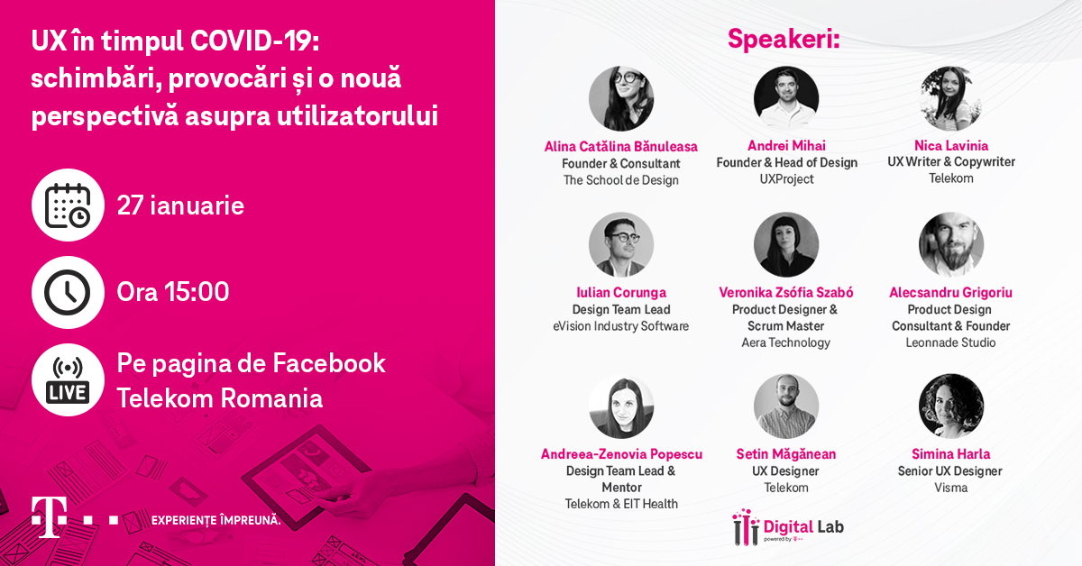 Telekom a organizat prima conferință pe tema User Experience în timpul COVID-19