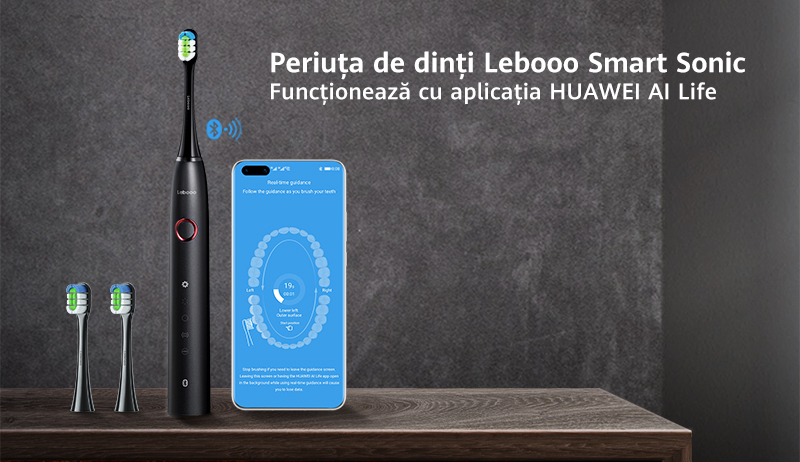Această periuță de dinți inteligentă de la Huawei promite 3 luni de autonomie