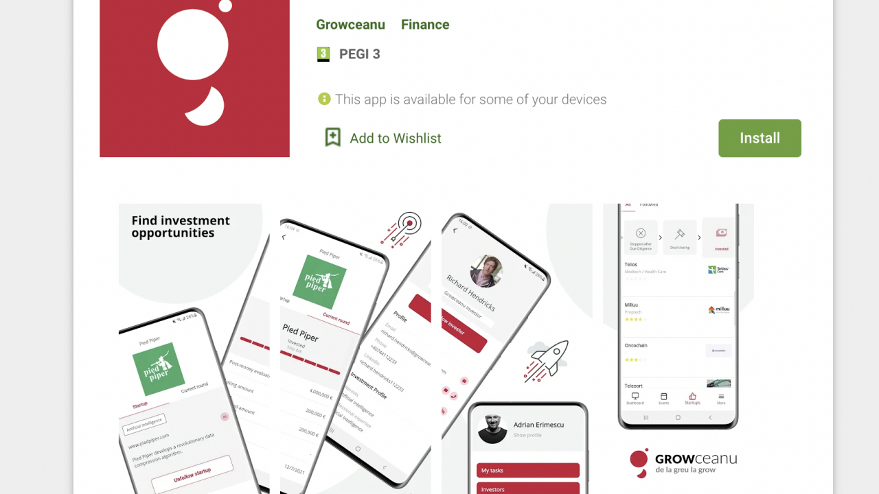 Growceanu launches the first startup investment app in Romania