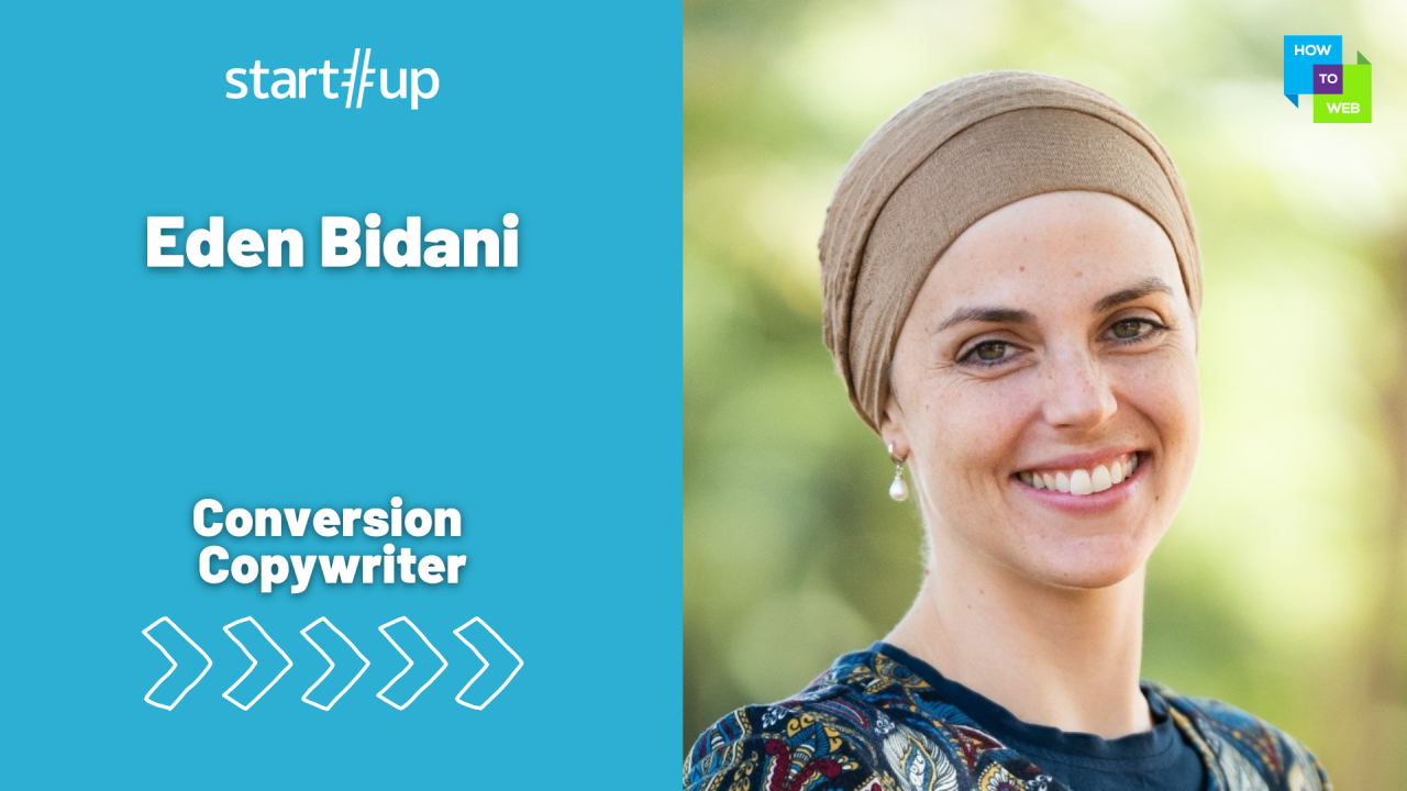 Eden Bidani, speaker How to Web: Cum faci un landing page de startup eficient