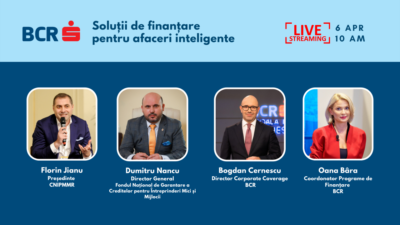 Conferință pentru IMM-uri: Soluții de finanțare pentru afaceri inteligente