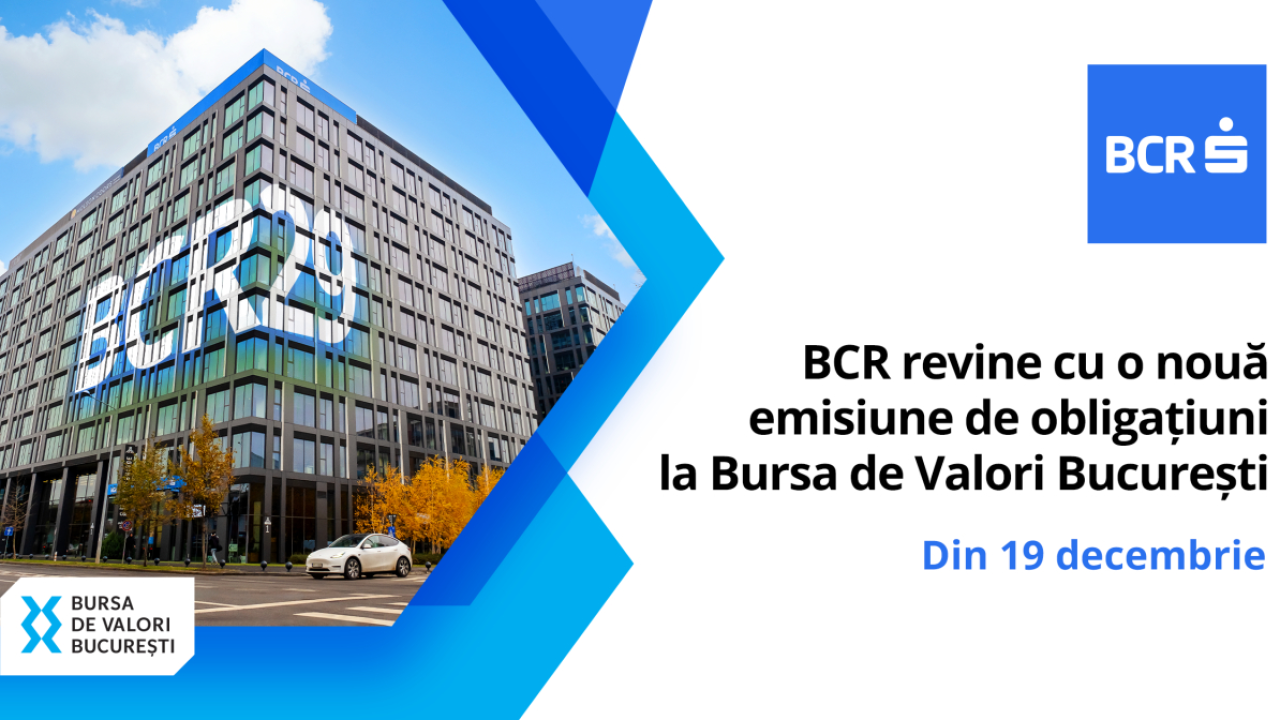 BCR, emisiune de obligațiuni de 1 miliard de lei la BVB