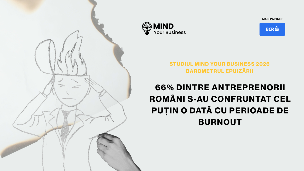 Descarcă studiul Mind your Business 2026. Antreprenorii nu mai mocnesc, ci sunt afectați de burnout