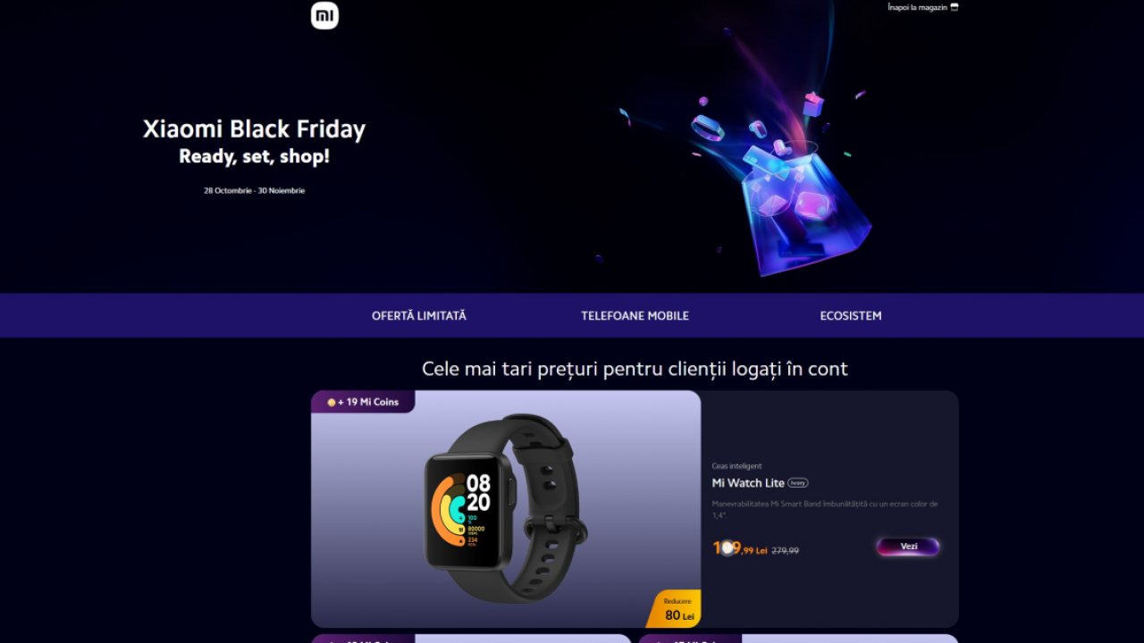 Black Friday 2021: Xiaomi - reduceri la telefoane și produse smart pentru casă