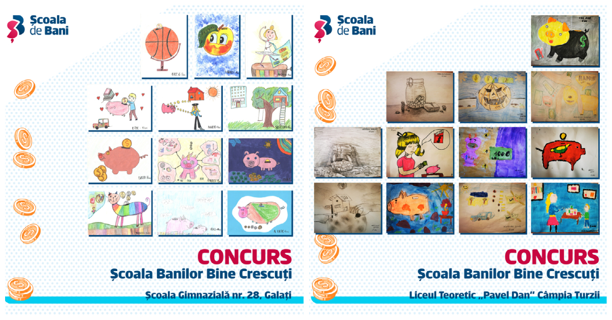 Concursul “Școala banilor bine-crescuți”: Peste 1.000 de elevi au înscris desene