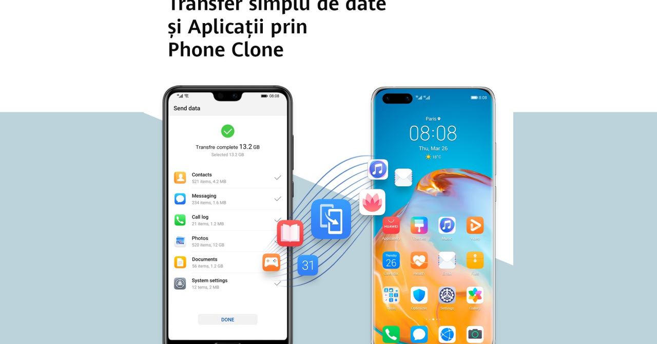 Phone Clone: Cum transferi datele pe noul telefon Huawei din vechiul dispozitiv