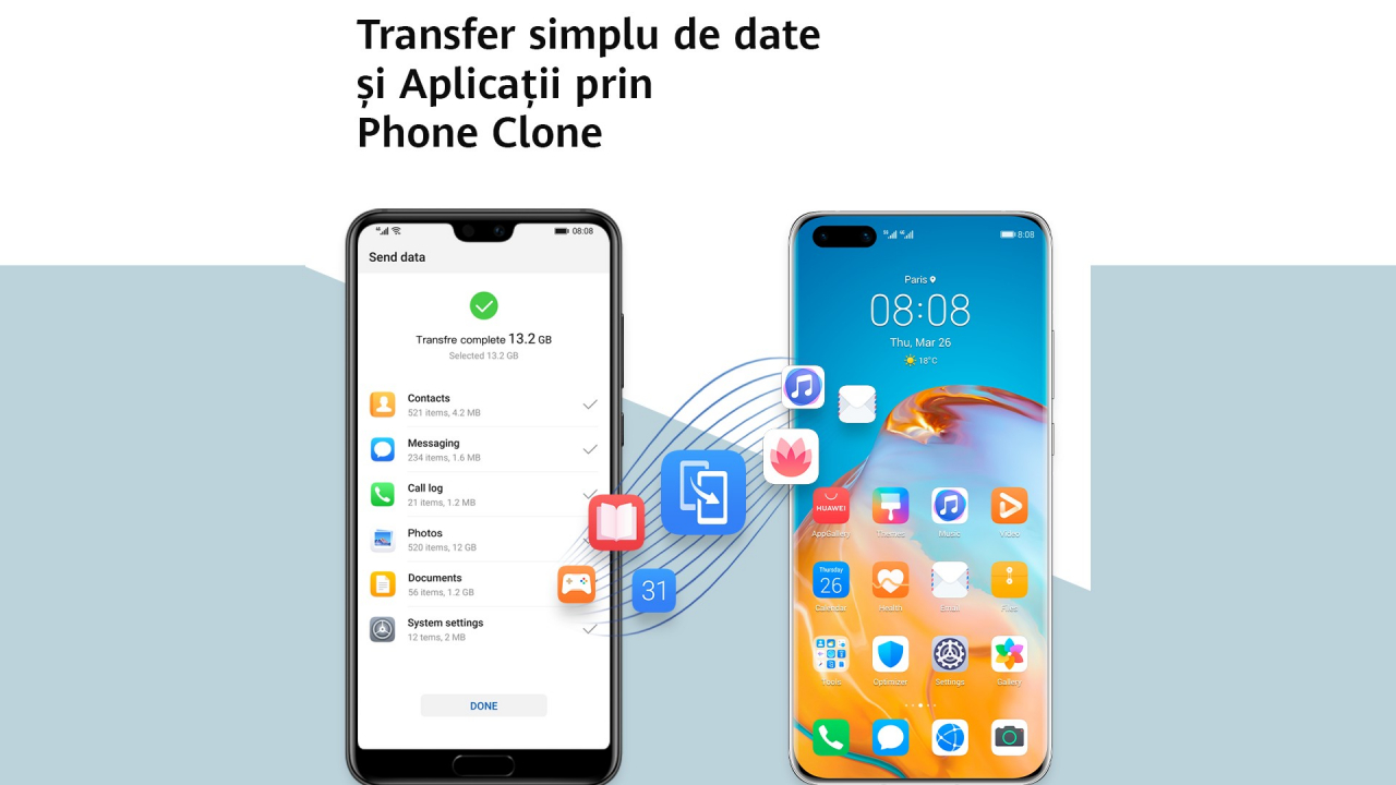 Phone Clone: Cum transferi datele pe noul telefon Huawei din vechiul dispozitiv