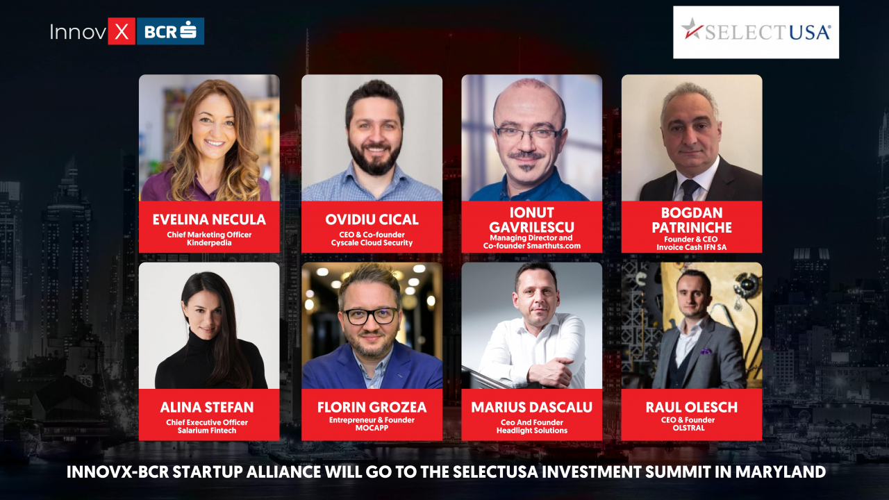 InnovX-BCR: 8 startupuri din accelerator reprezintă România în SUA