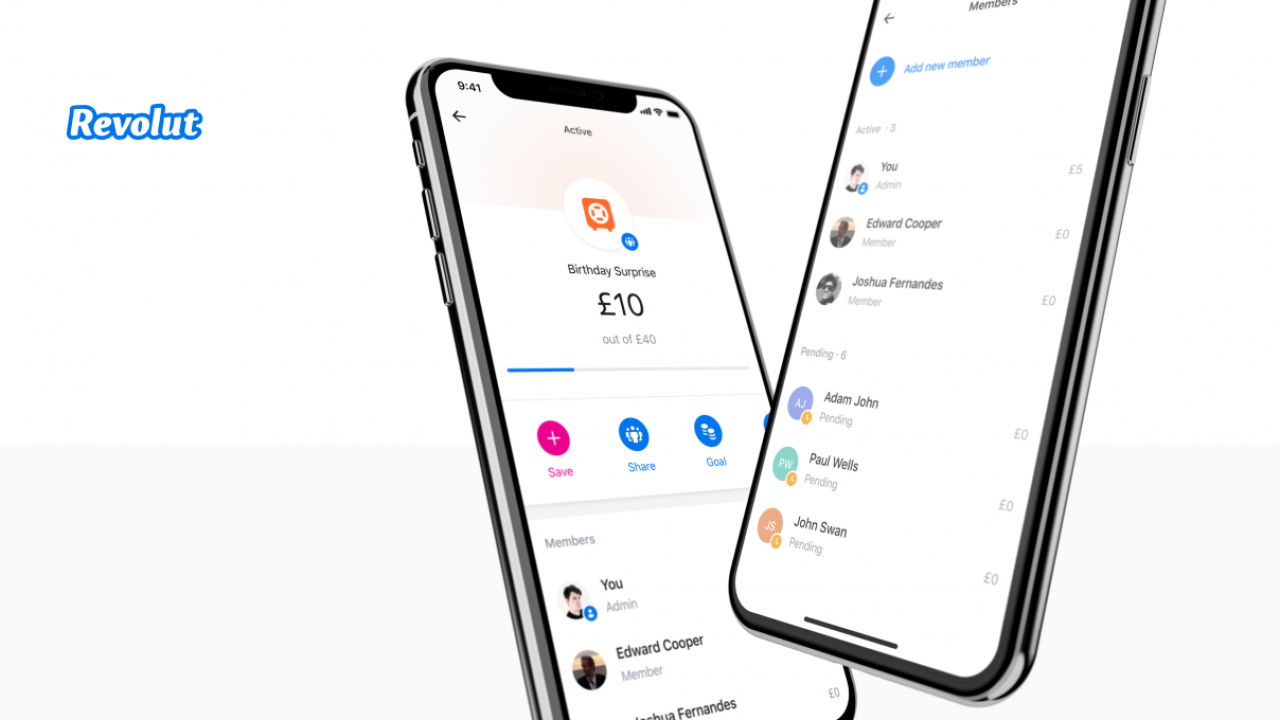 Revolut Group Vaults: pușculița pe care o împarți cu familia&prietenii