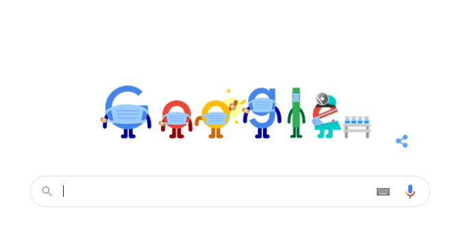 Google Doodle în România promovează azi campania de vaccinare anti-Covid 19