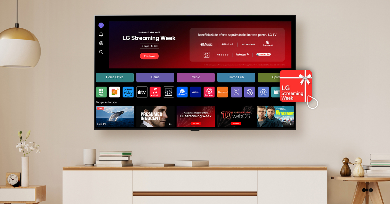 LG sărbătorește 10 ani de webOS cu oferte și reduceri