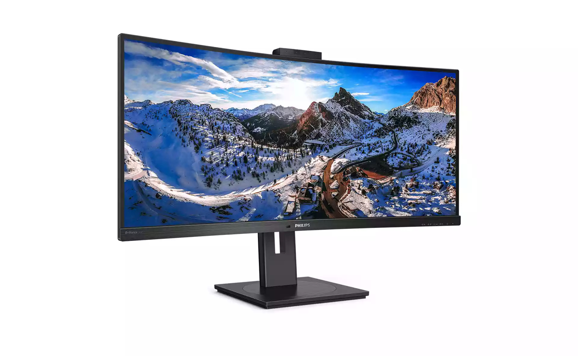 Acest monitor ultra-wide pentru birou de la Philips vine cu cameră web integrată