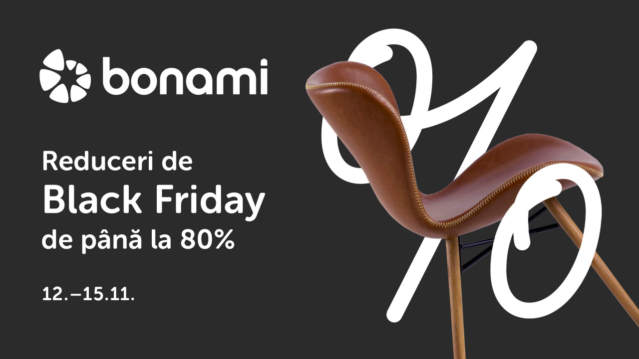 Black Friday 2020 la Bonami: două weekenduri cu reduceri de până la 80%