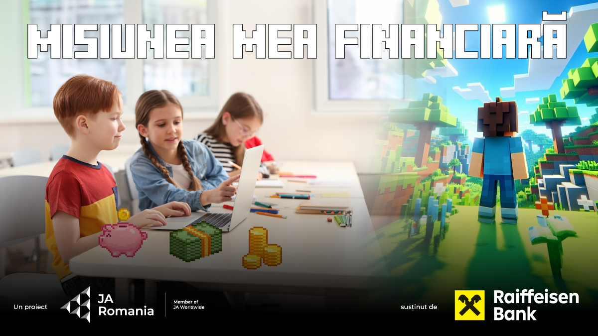 Elevii învață despre bani printr-un joc Minecraft educativ