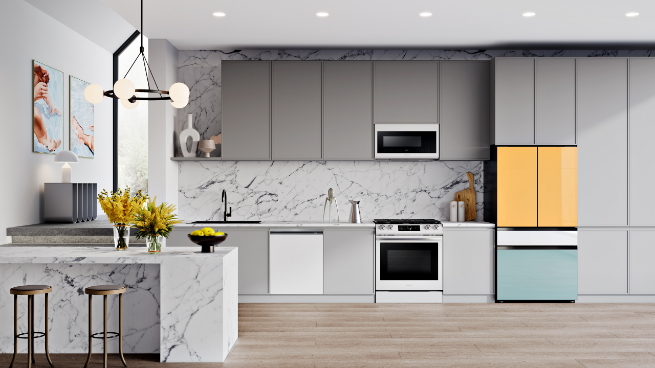 CES 2022: Acest frigider Samsung aduce design vintage și tehnologii ultramoderne