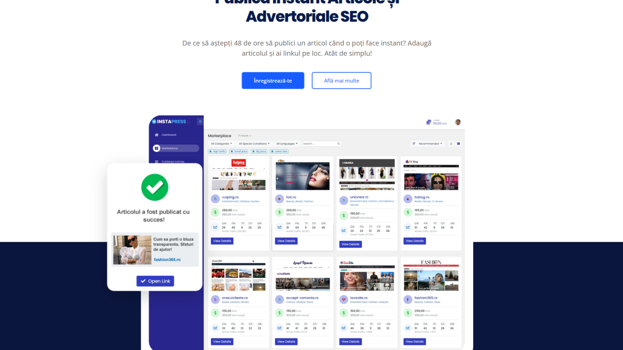 InstaPress - a apărut prima aplicaţie de content marketing  cu publicare automatizată