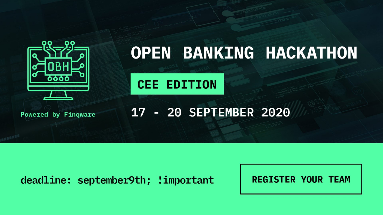 Open Banking Hackathon - CEE Edition: Registration Open Until September 9th