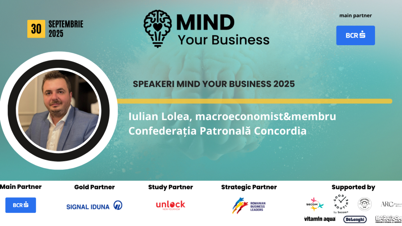 Macroeconomistul Iulian Lolea vine la Mind your Business