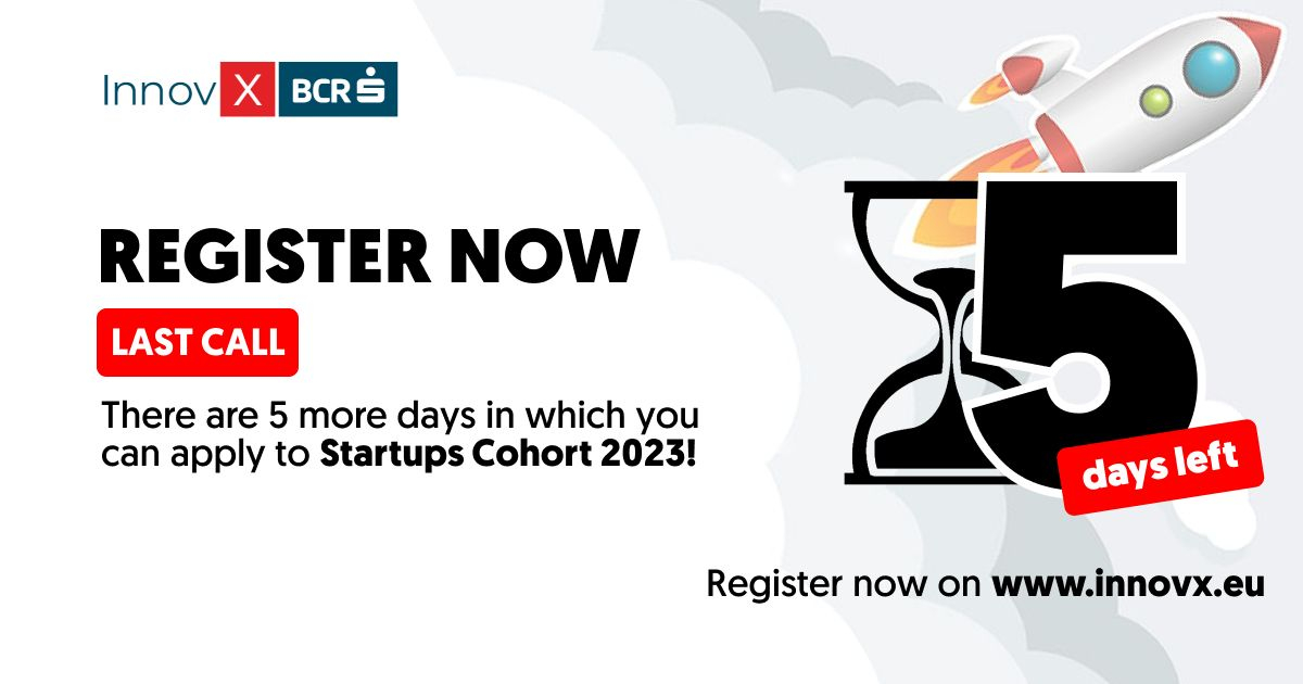 Deadline: Înscrieri pentru startup-uri la acceleratorul InnovX-BCR