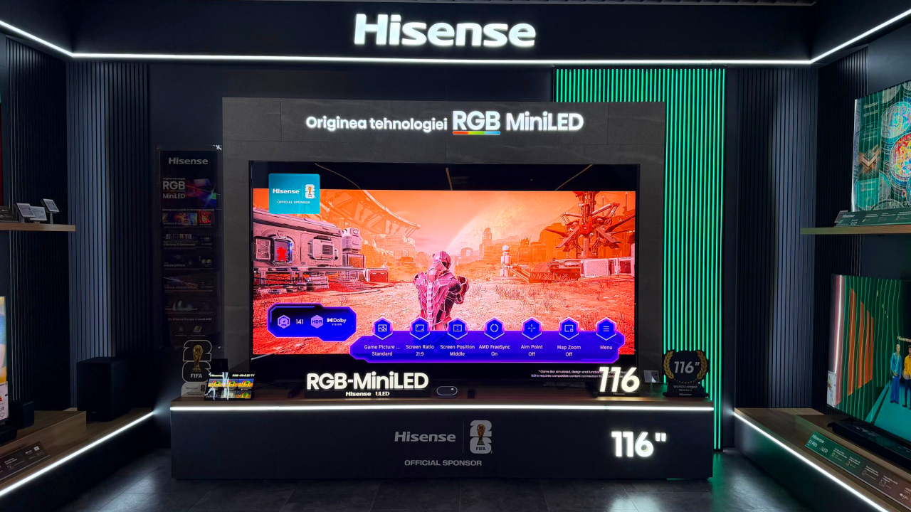 Cel mai mare televizor MiniLED din lume, disponibil în România