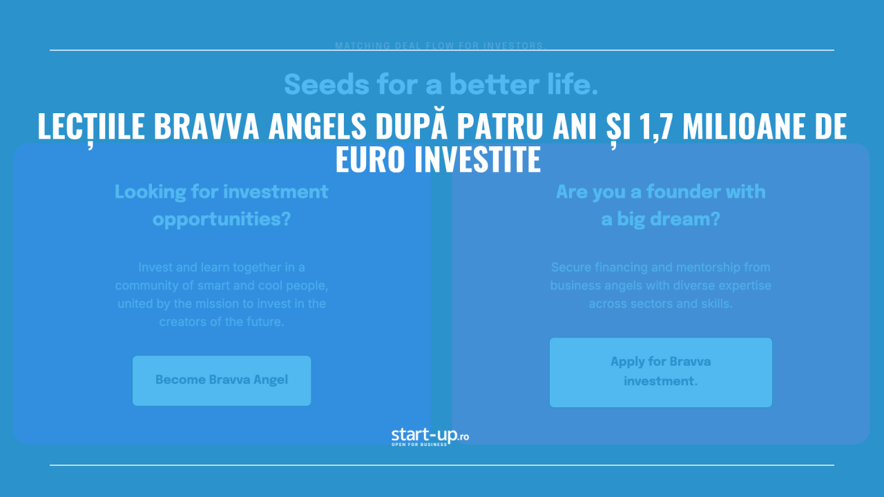 Patru ani de Bravva Angels și investiții de 1,7 milioane de euro în startup-uri
