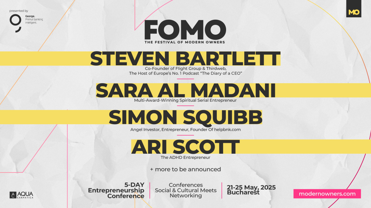 Evenimentul FOMO - The Festival of Modern Owners anunță noi speakeri