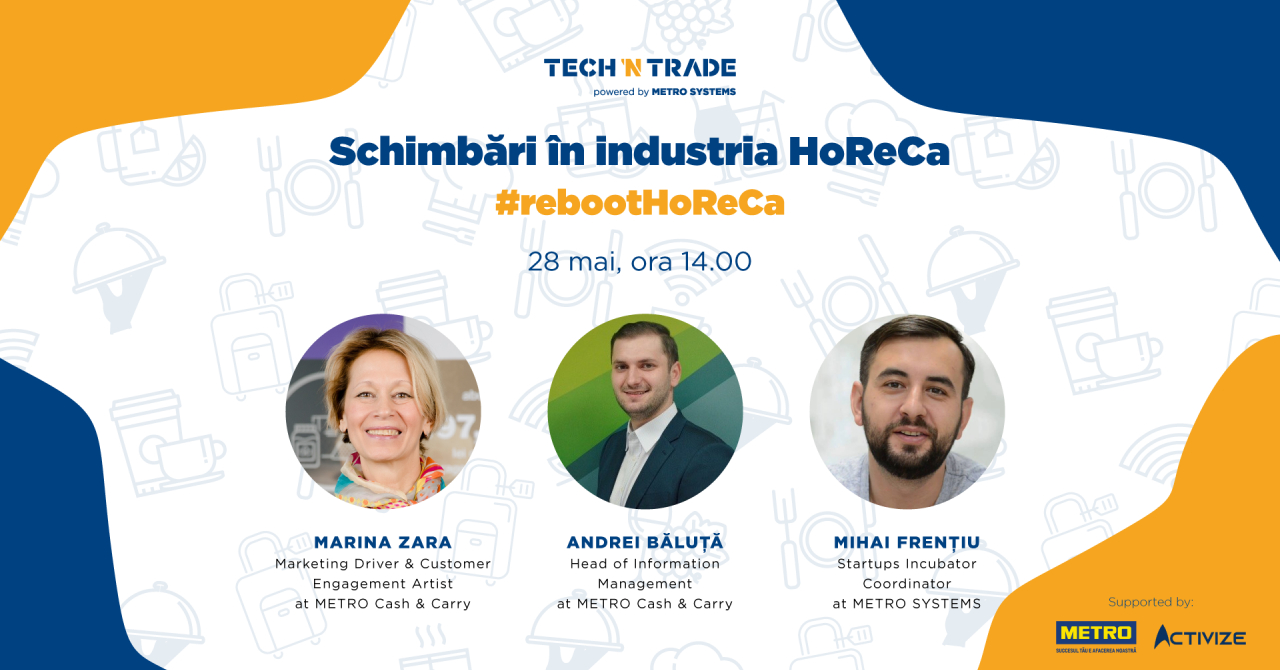 Tech’n Trade sprijină industria ospitalității prin #rebootHoReCa