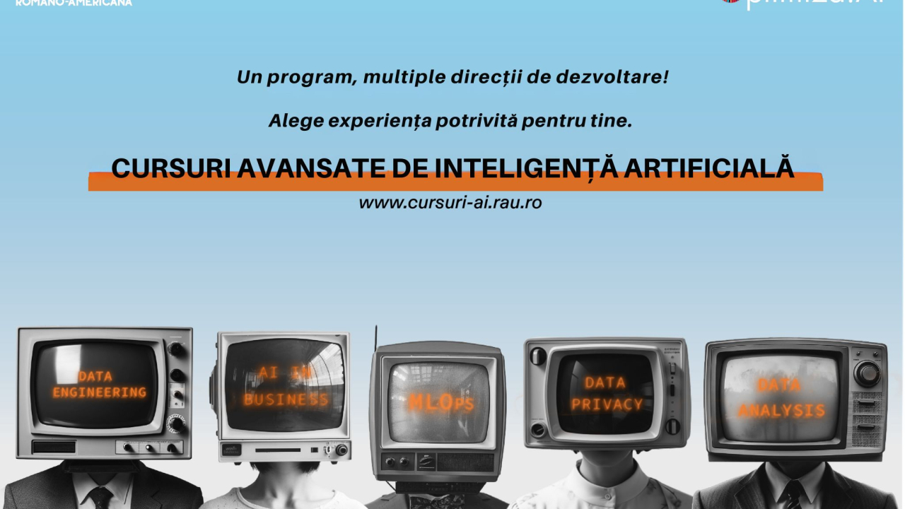 Universitatea Româno-Americană organizează cursuri postuniversitare de formare în AI