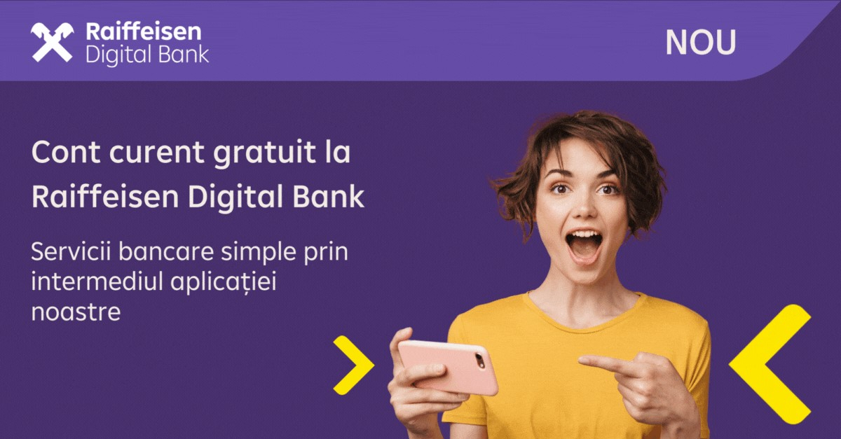 Raiffeisen Digital Bank vine pe piața din România pentru conturi digitale simple