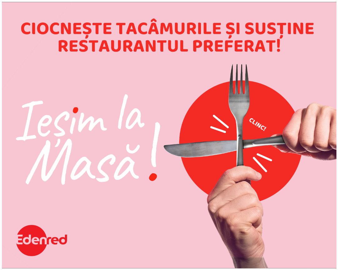 Edenred susține restaurantele: mese gratuite pentru posesorii de carduri de masă
