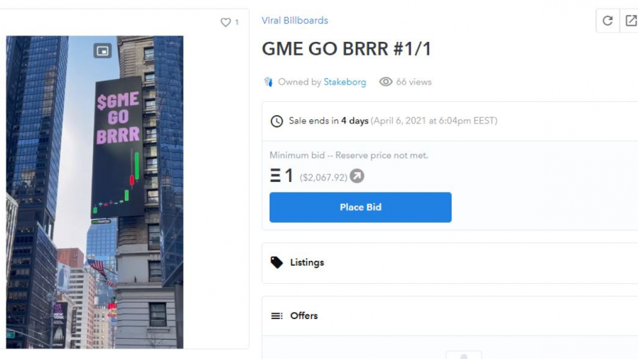 Momentul “$GME GO BRRR al românilor de la TPS Engage se vinde ca NFT