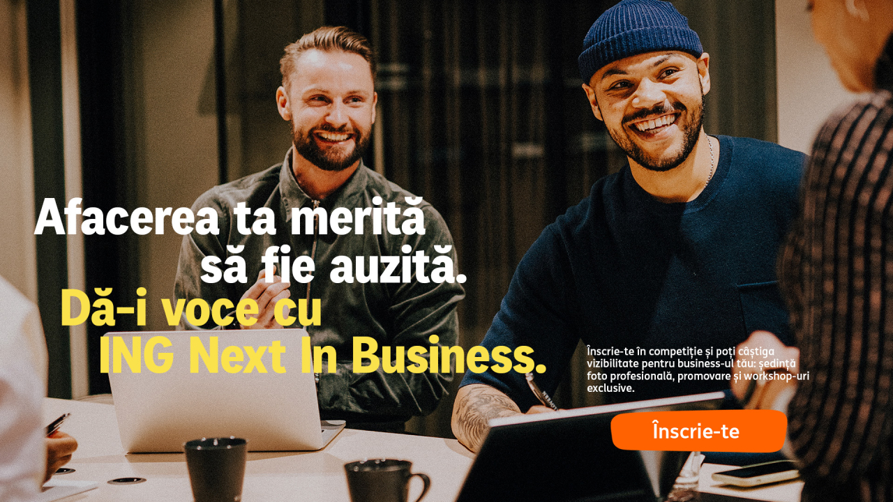 ING lansează Next in Business, platformă prin care vrea să ajute micile afaceri să devină mai vizibile