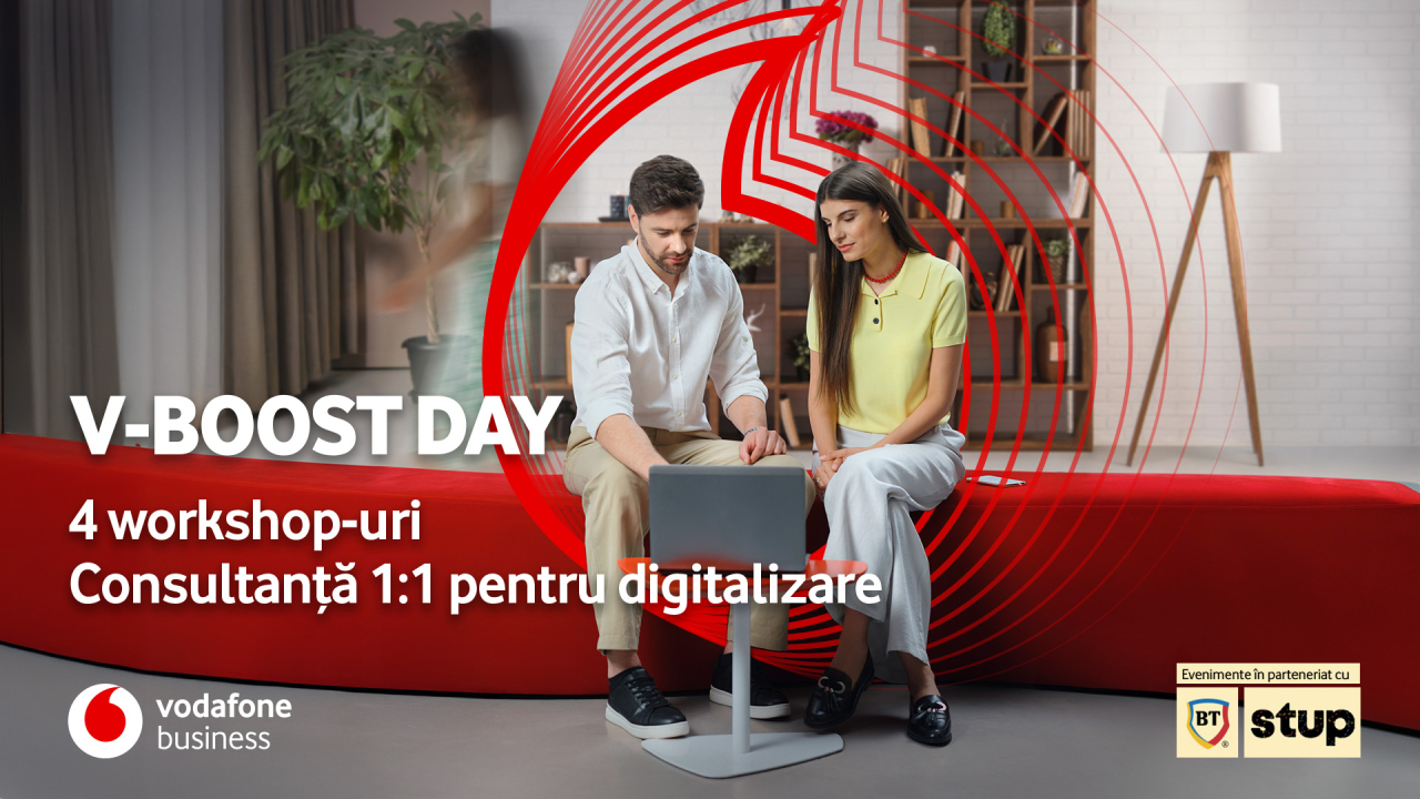 Vodafone Business și Stup dedică antreprenorilor o zi pentru transformare digitală: V-Boost Day