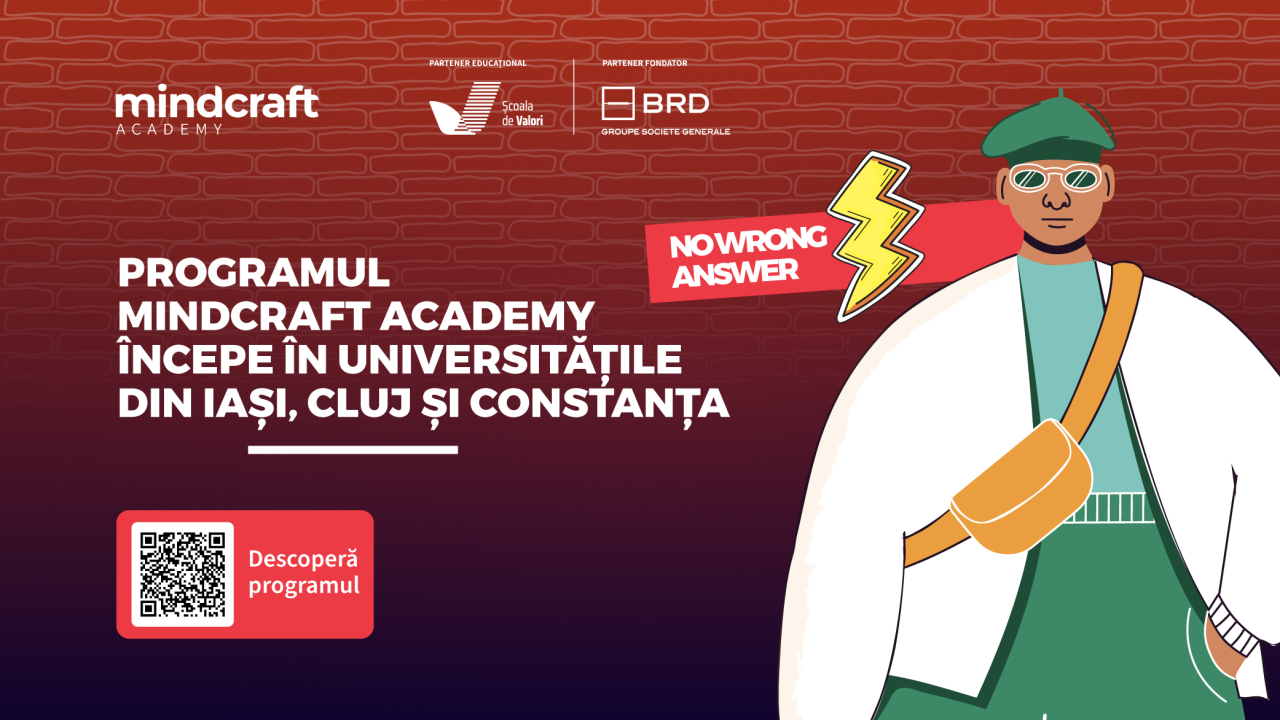 Mindcraft Academy permite studenților să găsească o carieră potrivită pentru ei