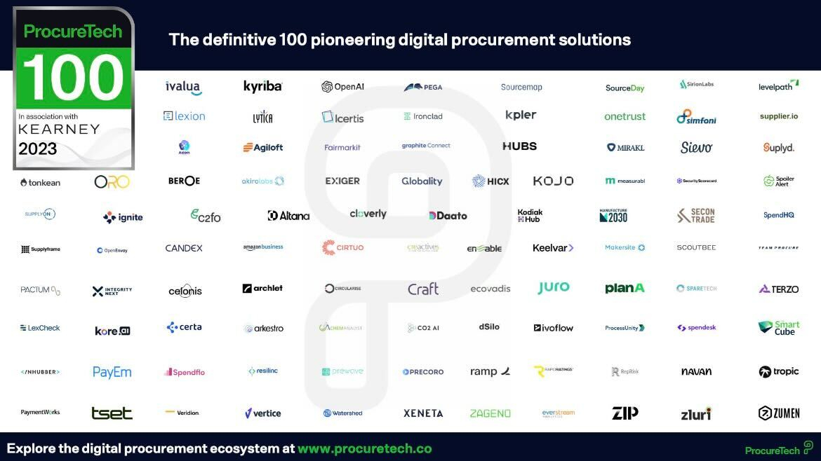 Veridion, among the top 100 Global Procurement Technology Companies for 2023