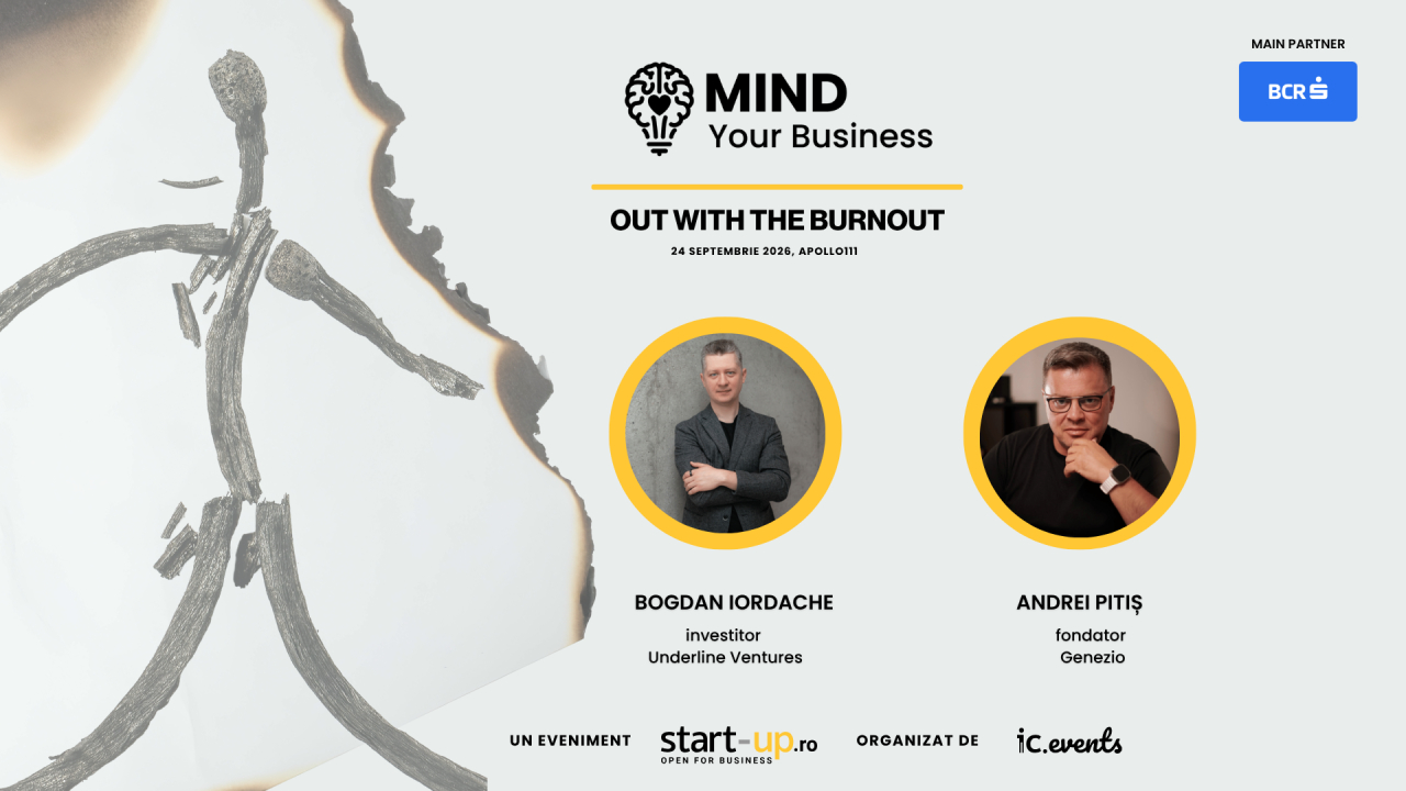 Investitor și fondator față în față despre wellbeing-ul mintal la Mind your Business 2026