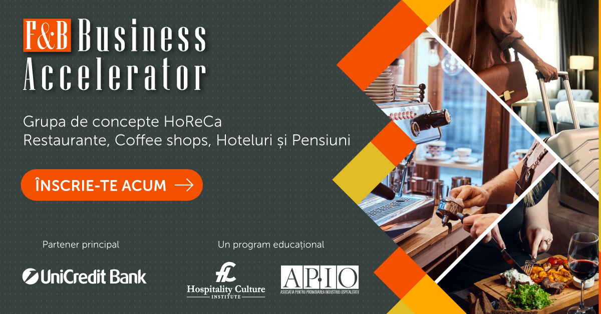 F&B Business Accelerator: programul care ajută business-urile HoReCa să-și crească profitabilitatea