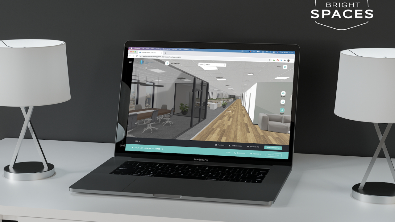 Platforma de vizualizare 3D Bright Spaces, în Vox Technology Park din Timișoara